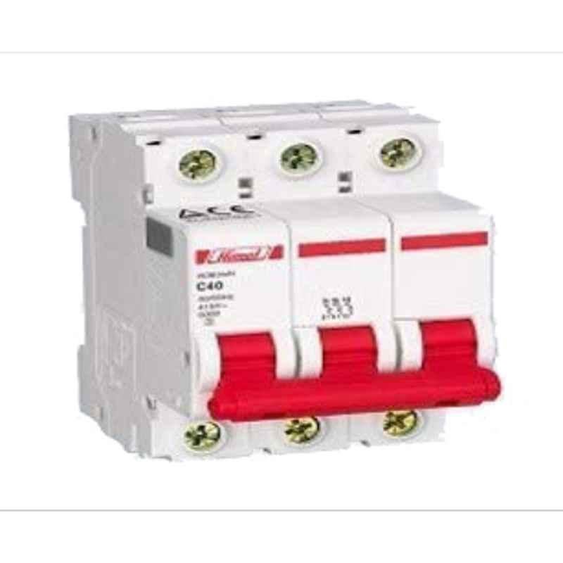 Himel 10A 3P 6kA 50 Degree Type C Circuit Breaker, HDB3W