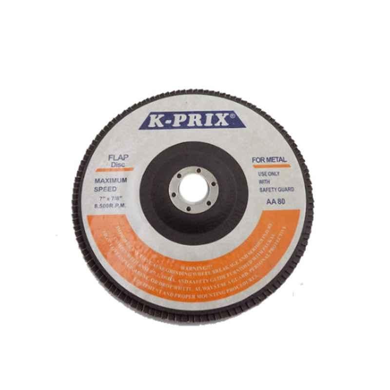 K-Prix 7 inch 80 Grade Aluminium Oxide Flap Disc MFD 7X80