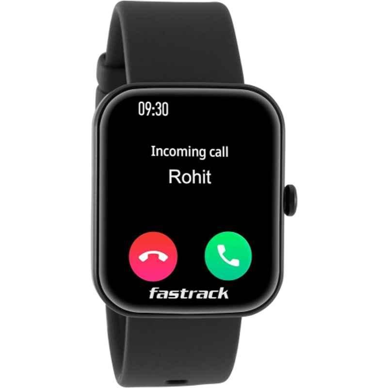 Fastrack Reflex Hello 1.69 inch Smart Watch with Silicone Black Strap