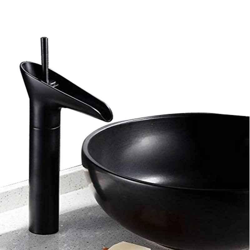 Marcoware Brass Matt Finish Black Waterfall Antique Single Lever Basin Mixer Tap