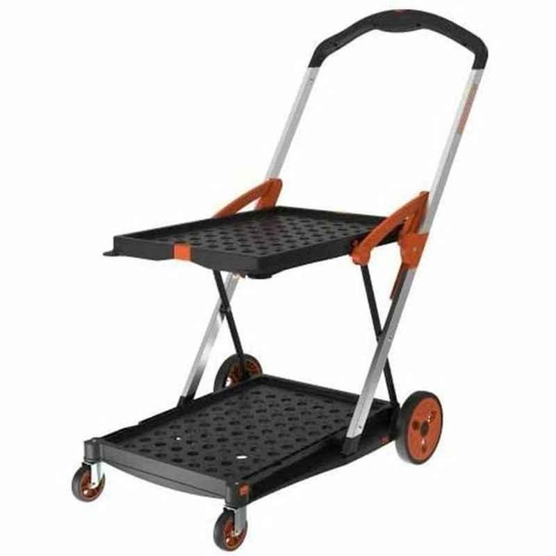 Black & Decker 60kg Aluminium Black & Orange Double Platform Trolley & Basket, BXWT-H204