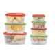 Milton Nesto 7 Pcs Green & Red Container Set, 500041921394-02320