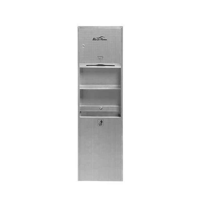 Bharat Photon 310x750x138mm Stainless Steel Tissue Paper Dispenser & Waste Receptacle, BP-RPS-513