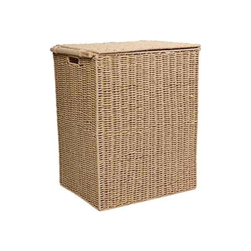 Homesmiths 40x30x52cm Wood, Paper, Metal Laundry Hamper with Handle,, Size: Small