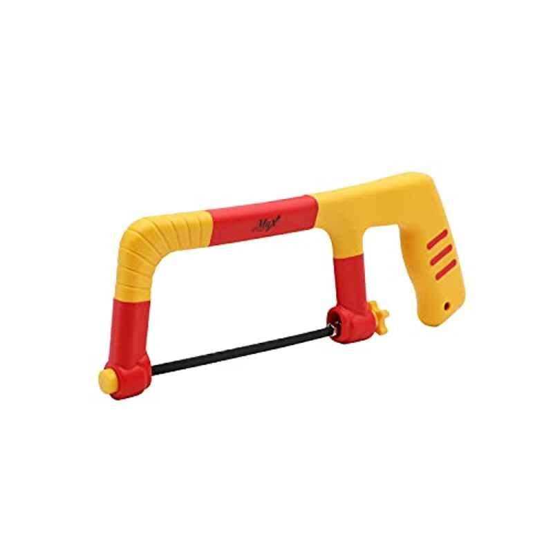 Max Germany 6 inch Alloy Steel Yellow Insulated Junior Hacksaw Frame, 349VD-06