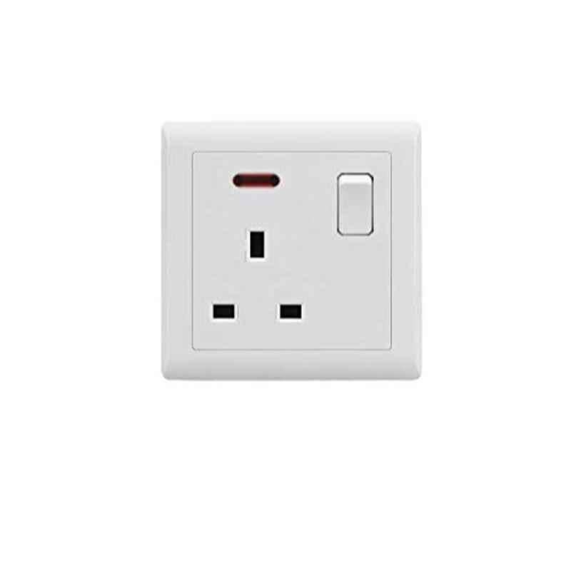 Vmax 13A Ivory White Switch Socket with Neon