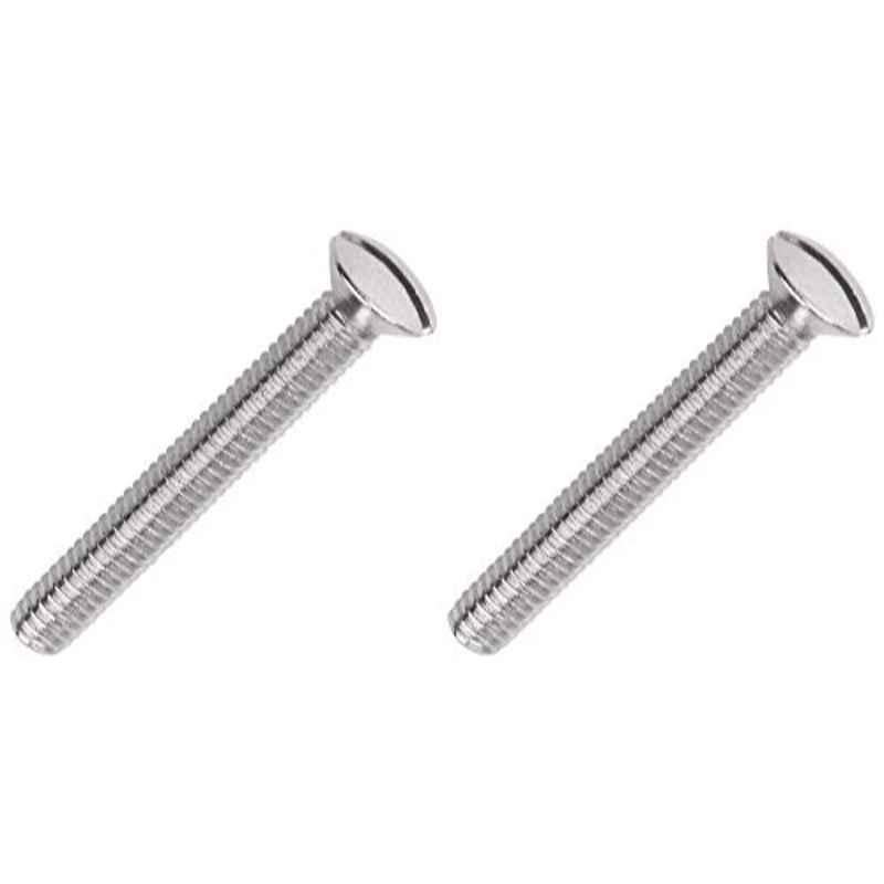 M3.5x50mm Chrome Long Electrical Machine Screws (Pack of 2)
