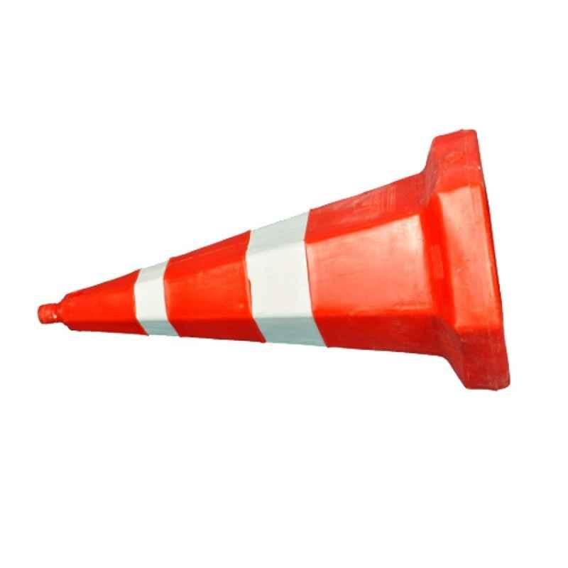 Ladwa 750mm PVC Traffic Safety Cone with 2m Chain & 2 Hooks (Pack of 2)