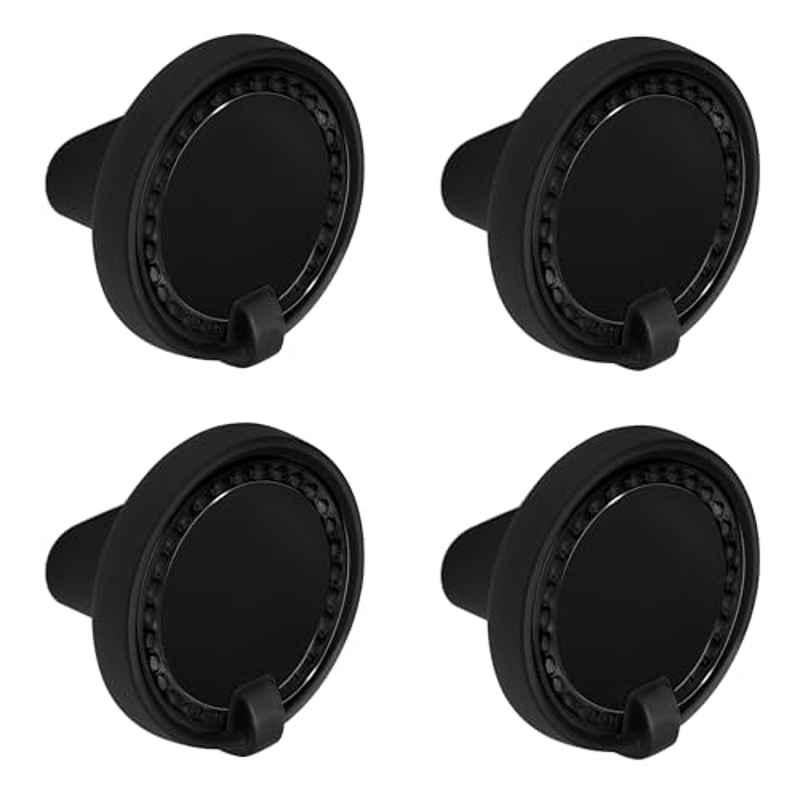 Plantex Knobs for Drawers/Drawer Knobs/Round Knob for Cabinets/Pull-Push Knob for Kitchen/Bedroom/Drawer (Pack of 4) DC-Black & Z-Black
