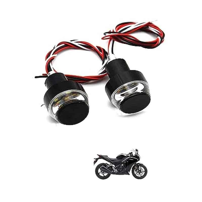 Kozdiko 2 Pcs Dual Colour Motorcycle LED Indicator Turn Signal Handle Bar Light Set for Honda CBR 250 R3