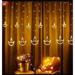 Silcon Gold 60W 3000K Warm White 12 Diya Curtain Decorative Light