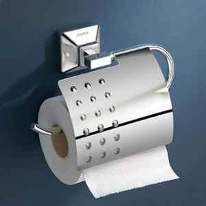 Plantex 304 Grade Stainless Steel Toilet Paper Roll Holder/Toilet Paper Holder/Tissue Paper Roll Holder for Bathroom Accessories Squaro (Chrome)