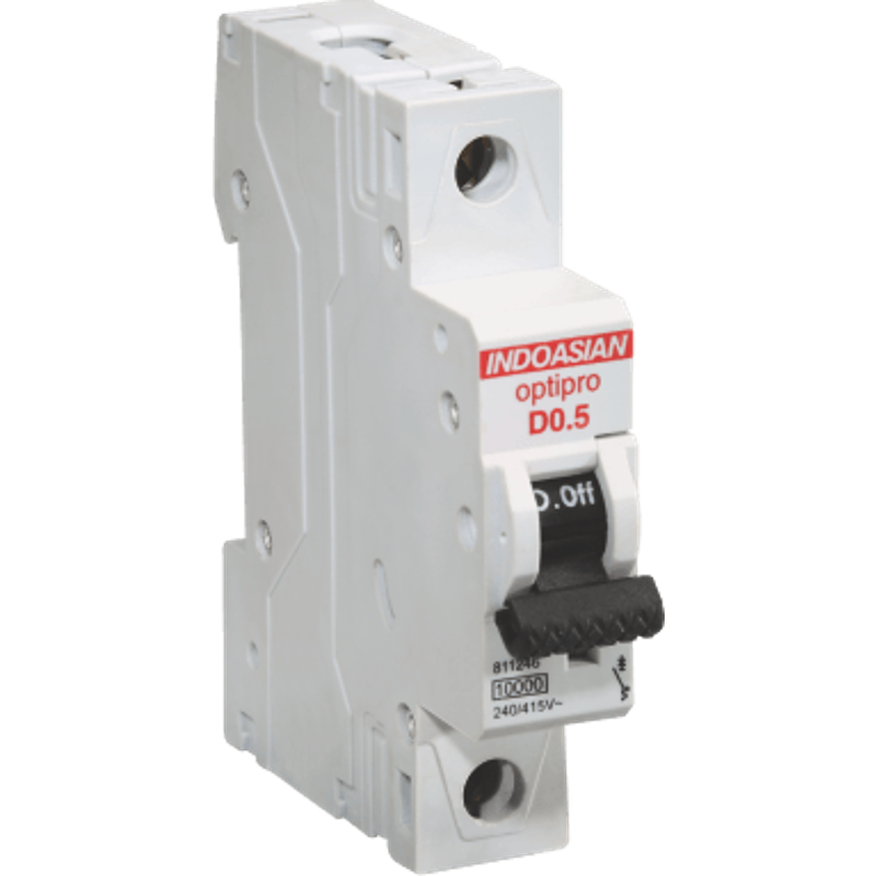 Indoasian Optipro 40A D Curve 1 Pole MCB, 811262, Breaking Capacity: 10 kA