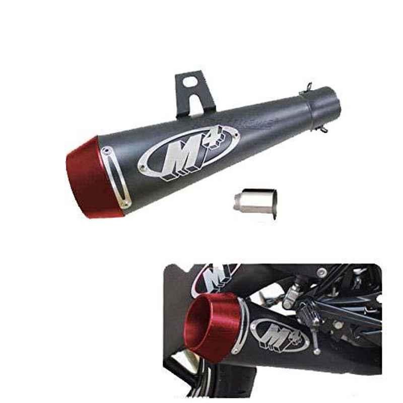 AllExtreme EX51SLR 51mm Red Tail Inlet Long Grenade Launcher Shape Exhaust Pipe Muffler Silencer with Explosion Fire Shot Sound