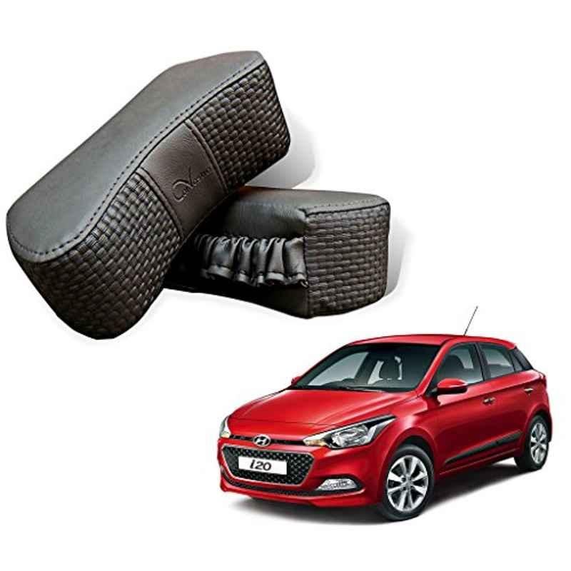 Kozdiko 2 Pcs Memory Foam Grey Car Vastra Neck Rest Cushion Set for Hyundai I20 Elite, koz_5436