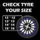 Auto Pearl 4 Pcs 15 inch ABS Black & Blue Press Fitting Wheel Cover Set for Mahindra TUV 300