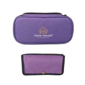 Outer Woods OW-12 8x4x2 inch Purple Insulin Cooling Travel Bag with Inner Pouch & 2 Ice Gel Packs for Diabetics