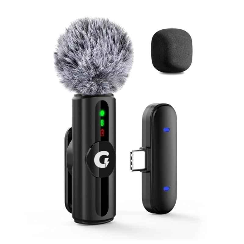 GRENARO 2402-2480MHz USB-C Wireless Microphone with 3-Level Adjustable Noise Cancellation & LED Indicator Light, S12
