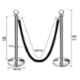 Ladwa 2 Pcs Stainless Steel Queue Manager Pillar Set with Velvet Rope, LSI-QPS-BLVRP2