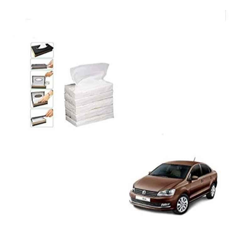 Kozdiko 100 Pulls Dispenser Box Refiller Tissue Paper with 200 Sheets for Volkswagen Vento (Pack of 5)