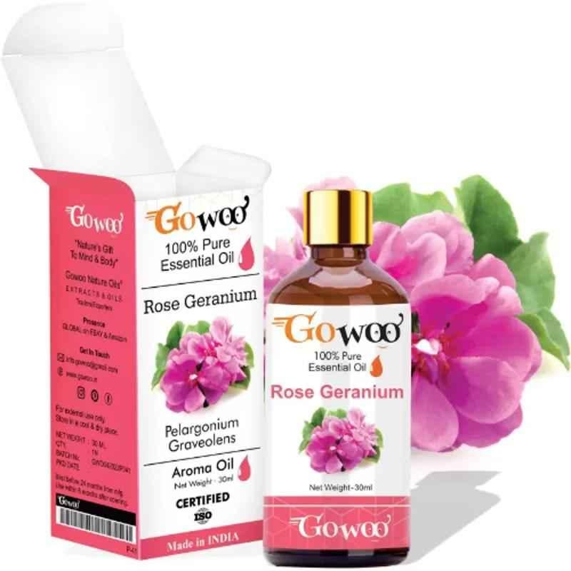 GoWoo 30ml Virgin & Undiluted Rose Geranium Oil, GoWoo-P-94