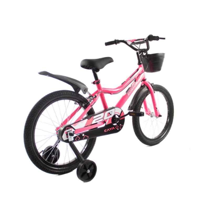 Caya Aviator 20 Floro Baby Pink Carbon Steel Kids Cycle, Tyre Size: 20 inch