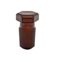 ABGIL Borosilicate Glass Amber Hexagonal Stopper, Joint: B-45, ABG836