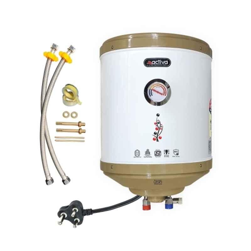Activa 15 Litre 2000W 5 Star ABS Ivory Water Storage Geyser with 5 Years Warranty, SL-ACT-AM15 GL