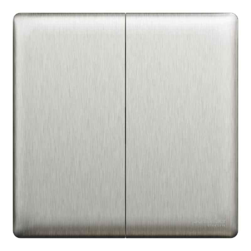 Schneider Electric Unica X 10A 250V 2 Gangs Stainless Steel Momentary Switch, NUX32_PR_SS