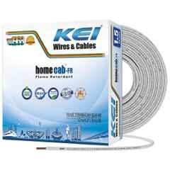 KEI 1.5 Sqmm 90m 1 Core Homecab FR White Flexible PVC Insulated Electrical Wire for Domestic & Industrial Connections