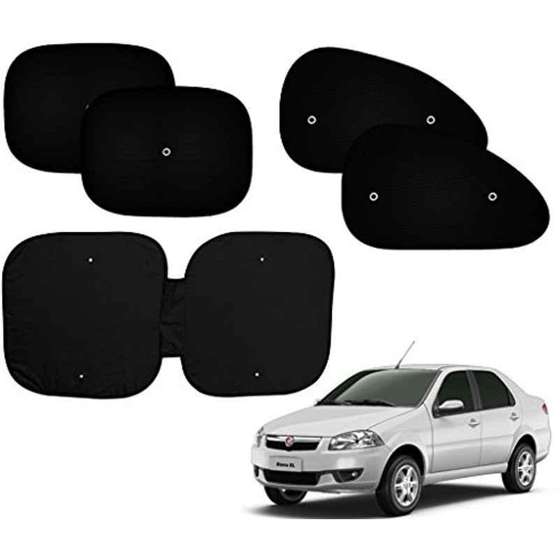 Auto Pearl 5 Pcs PVC & Mesh Black Window & Front Sun Shade Set for Toyota Sienna