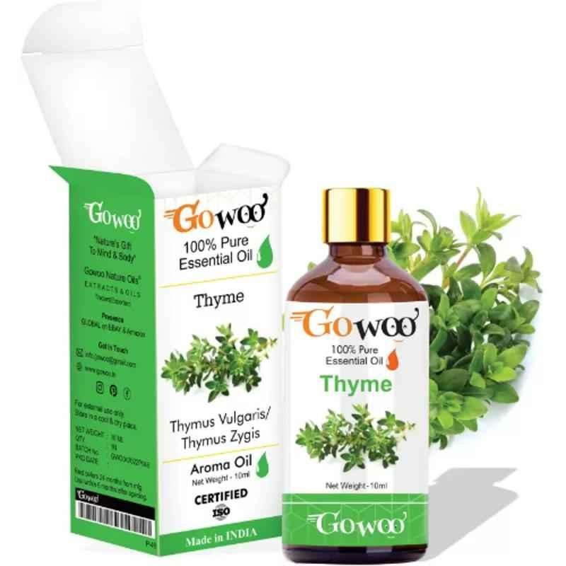 GoWoo 10ml Therapeutic Grade Thyme Oil for Aromatherapy, Relaxation & Skin Therapy, GoWoo-P-46