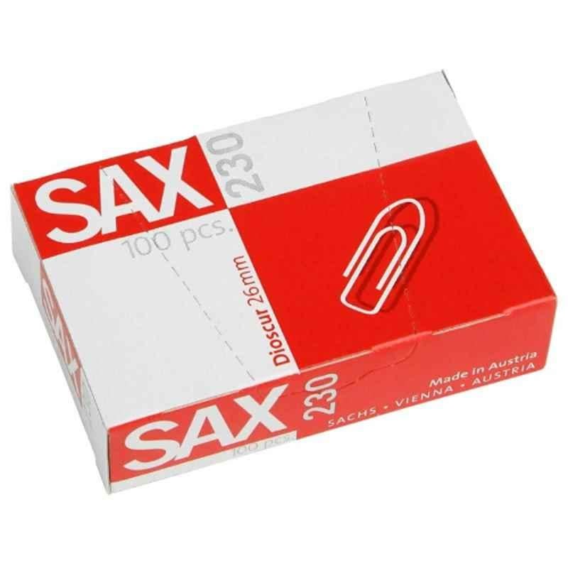 Sax 100Pcs 26mm Paper Clips Box, 230