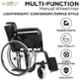 Entros Dura Rexine Mag Wheel Regular Foldable Powder Coated Steel Wheelchair, KL875