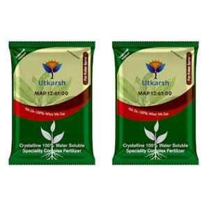 Utkarsh MAP 12:61:00 900g Crystalline 100% Water Soluble Speciality Complex Fertilizer (Pack of 2)