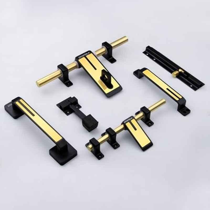Plantex Stainless Steel Black & Gold Door Set for Single Door, APS-1030