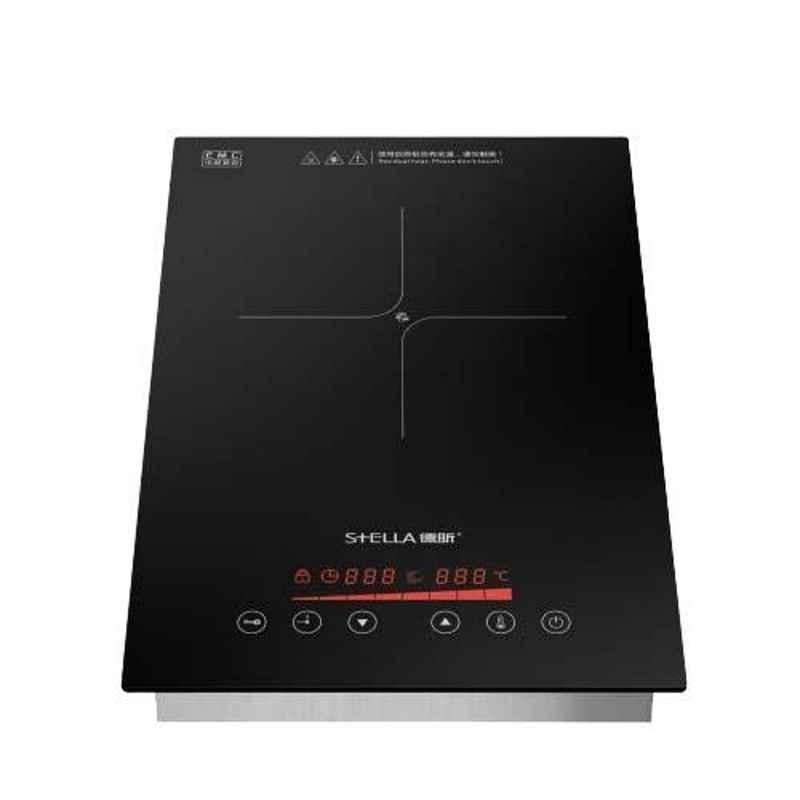 Stella Black Stainless Steel Touch Induction Schott Ceran for Restaurant, TS-26C01