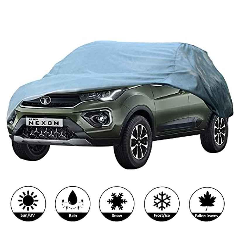 AllExtreme Tn7001 Car Body Cover For Tata Nexon Custom Fit Dust Uv Heat Resistant For Indoor Outdoor Suv Protection (grey Without Mirror)