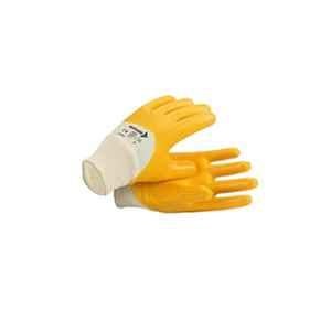 Mallcom 8 Inch Yellow Light Palm Nitrile Safety Gloves, LPKY (Pack of 12)