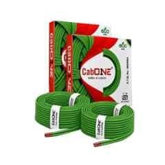 CabONE 0.75 Sqmm Green FR PVC Insulated Multistrand Copper Cable, Length: 90 m (Pack of 2)