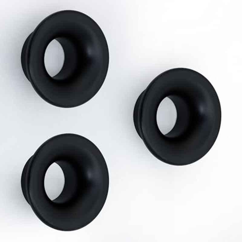 Plantex Knobs for Drawers/Round Drawer Knobs for Cabinets/Pull-Push Knob for Kitchen/Bedroom Drawer (Pack of 3) Black