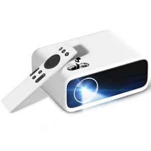Wanbo Mini 2900lm Portable Projector 1080P, LTPS LCD, 176 inch Large Screen with Built in Speaker (White)