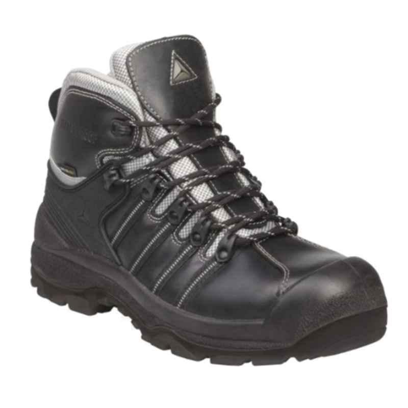 Deltaplus VE Nomad EH Leather Black & Brown Dual Density Safety Shoes, Size: 44