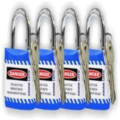 Asian Loto Blue Regular Shackle Jacket Padlock, ALC-LPR-BBBB (Pack of 4)