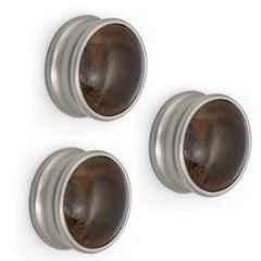 Plantex Knobs for Drawers/Drawer Knobs/Round Knobs for Cabinets/Pull-Push Knob for Kitchen/Bedroom Drawer (Pack of 3) Satin