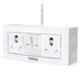 Palfrey 16A/20A 2 Socket White Polycarbonate Electric Extension Board with 2 Switch & 10m Wire, 161610