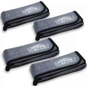 Detailz 40x40cm 600GSM Microfiber Grey Cleaning Cloth for Bike, Laptop & Car (Pack of 4)
