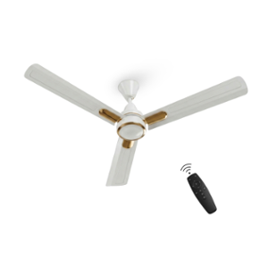 Kemajuan Sonic 32W 350rpm 5 Star Ivory Copper BLDC Ceiling Fan with Remote & 2 Years Warranty, KFN01SO, Sweep: 1200mm