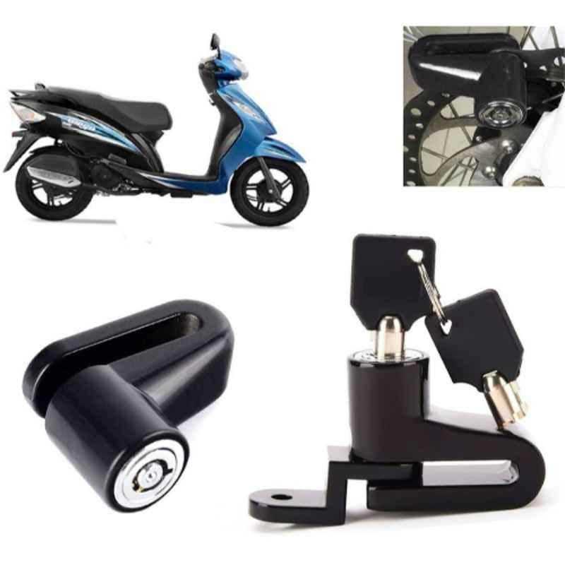 Auto Pearl Steel Black Heavy Duty Anti-Theft Disc Brake Lock for Wego BS6, Lock_378