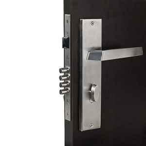 Handle Waala Sana-OSK 10 inch 60mm Stainless Steel Silver Cylindrical Plate One Side Key Mortise Door Lock Set